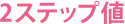 2ステップ値